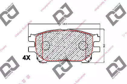 Комплект тормозных колодок DJ PARTS BP1612